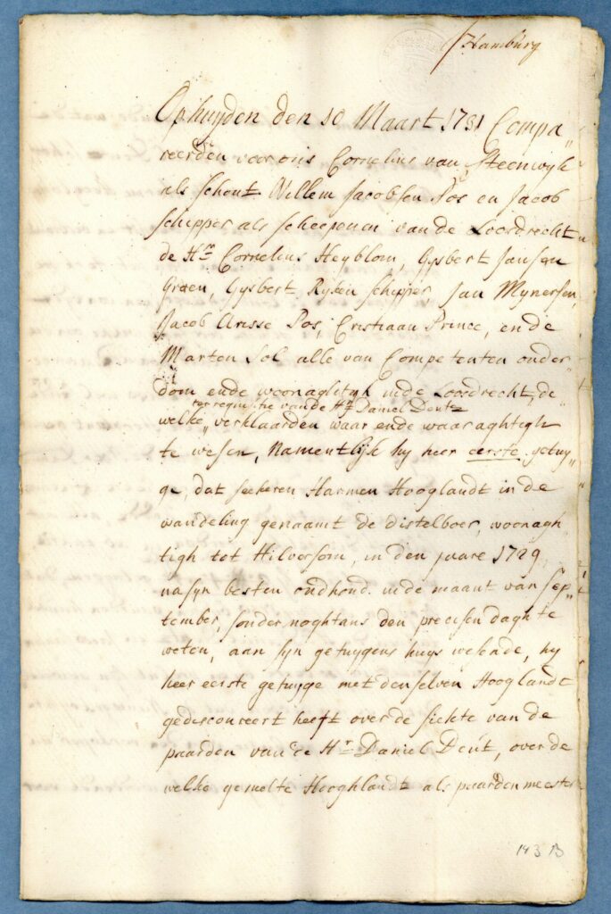 handgeschreven archiefstuk