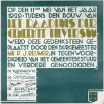 eerste steenlegging plaquette